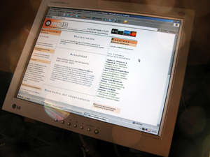 UIB. Pantalla mostrando una p�gina de Internet